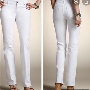 White Chico’s Platinum bootcut jeans